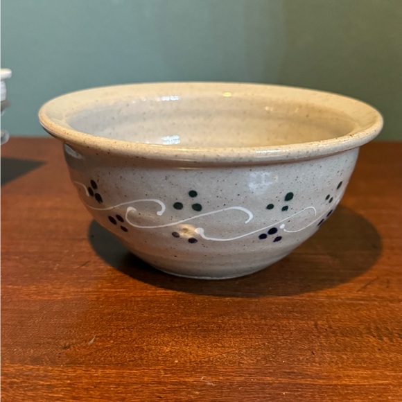 Vintage Great Bay Pottery Hand Painted Bowl Crock Speckled Maine 5.25” - Picture 4 of 7